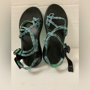 Chaco ZX2 Yampa River Vibram Women’s Blue/Green Strappy Athletic Sandals Size 7
